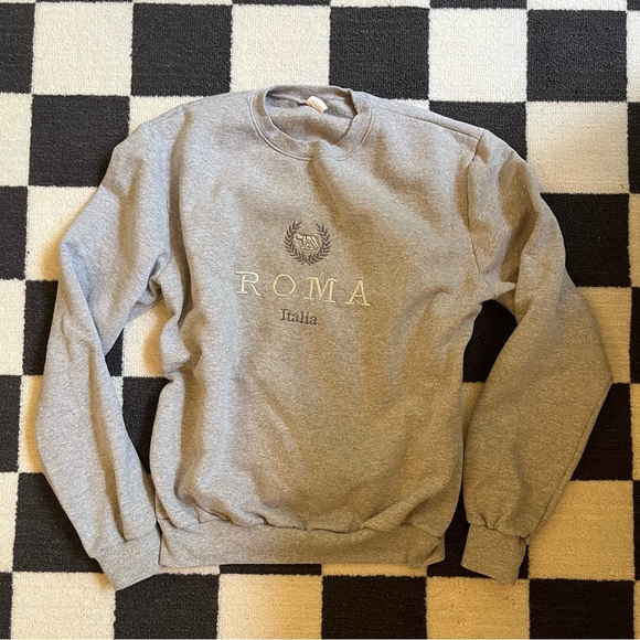 Grey Roma Italia Embroidered Sweatshirt - Picture 5 of 5